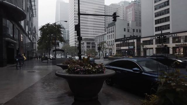 Прогулка по ЧИКАГО - Дождливый день в центре Иллинойс США CHICAGO Illinois Travel USA