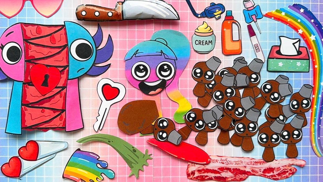 SPRUNKI RAINBOW 🌈 Беременна 🤰 У НЕЕ 100 МАЛЫШЕЙ 😳!! ИХ БРОСИЛ ПАПА 😢