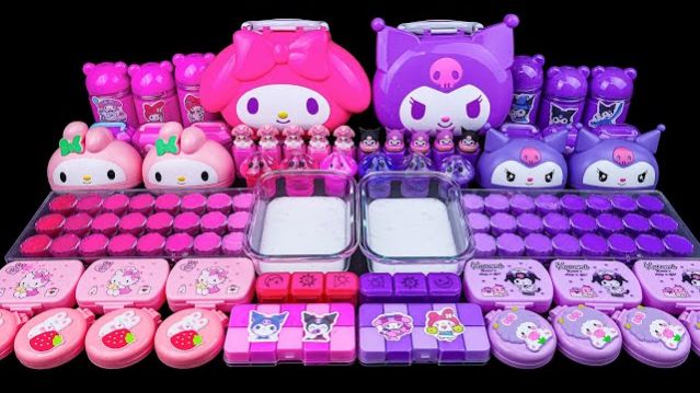 РОЗОВЫЙ Vs ФИОЛЕТОВЫЙ СЛАЙМ 🌸 30 МИНУТ УДОВЛЕТВОРЯЮЩЕГО СМЕШИВАНИЯ С БЛЁСТКАМИ | TANA SLIME ASMR