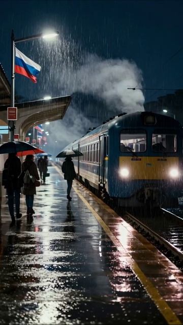 Тишина перед бурей: вечер на дождливой станции #печаль #одиночество #неизвестность