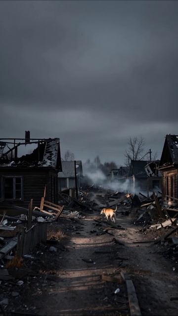 Остатки надежды среди руин #постапокалипсис #тоска #пейзаж
