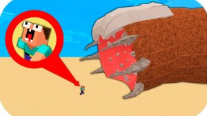 ЭТОТ ОГРОМНЫЙ ЧЕРВЬ ЧУТЬ НЕ СОЖРАЛ НУБИКА ГРИФЕРА В МАЙНКРАФТ