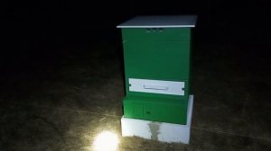 Перевозка улья из города в деревню. Постановка на весовую платформу.