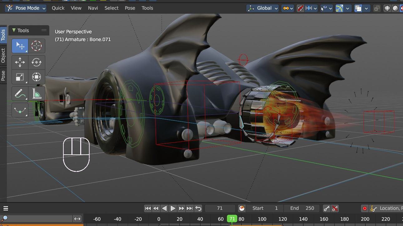 Bforartists_ Огонь для ракеты или двигателя без симуляции