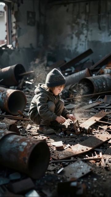 Разрушенное детство: потерянная надежда #печаль #разруха #детство