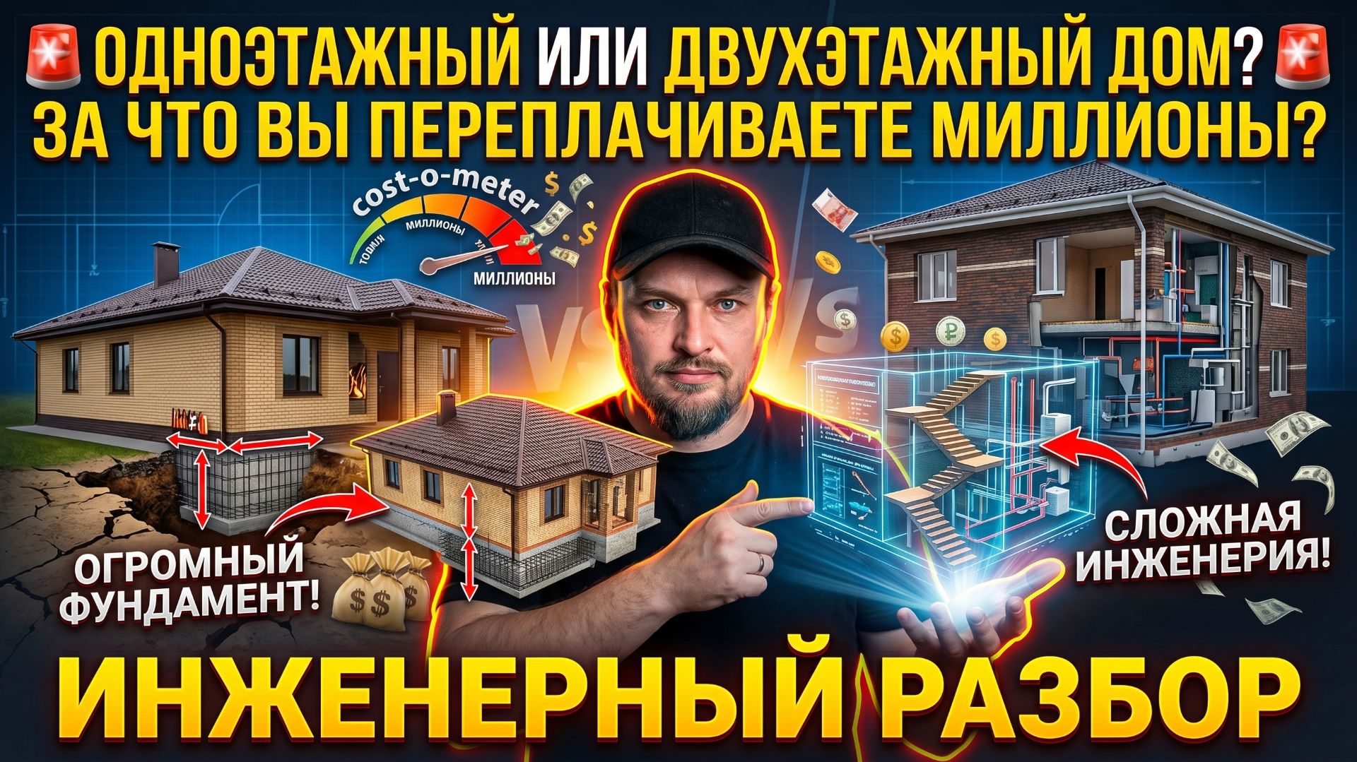 🚨 Одноэтажный или двухэтажный дом? За что вы переплачиваете миллионы. Инженерный разбор смотреть онлайн
