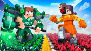 МАЙНКРАФТ Джей-Джей и Майки против 1000 охранников ИГРА КАЛЬМАРА - Видео по Minecraft