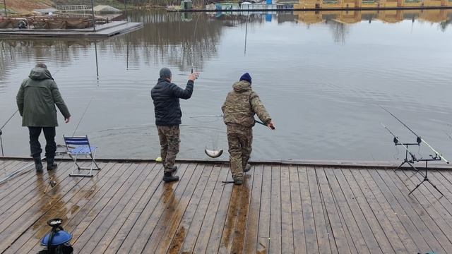 поимка форели