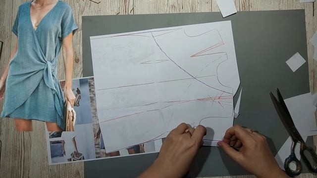 Моделирование. Платье, скрывающее живот и бедра. Выкройка № 2029.