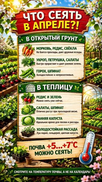 Что СЕЯТЬ В АПРЕЛЕ?!