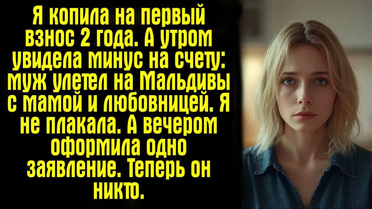 Истории из жизни. Слушать истории.  Я копила на первый взнос 2 года. А утром увидела минус на счет