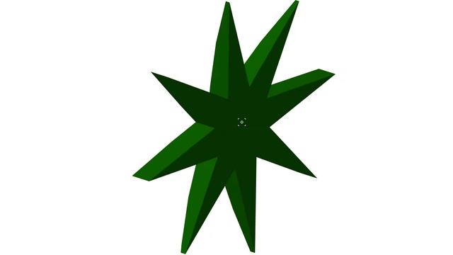 3D-поздравление мамочки с днём рождения на тёмно-зелёной звезде