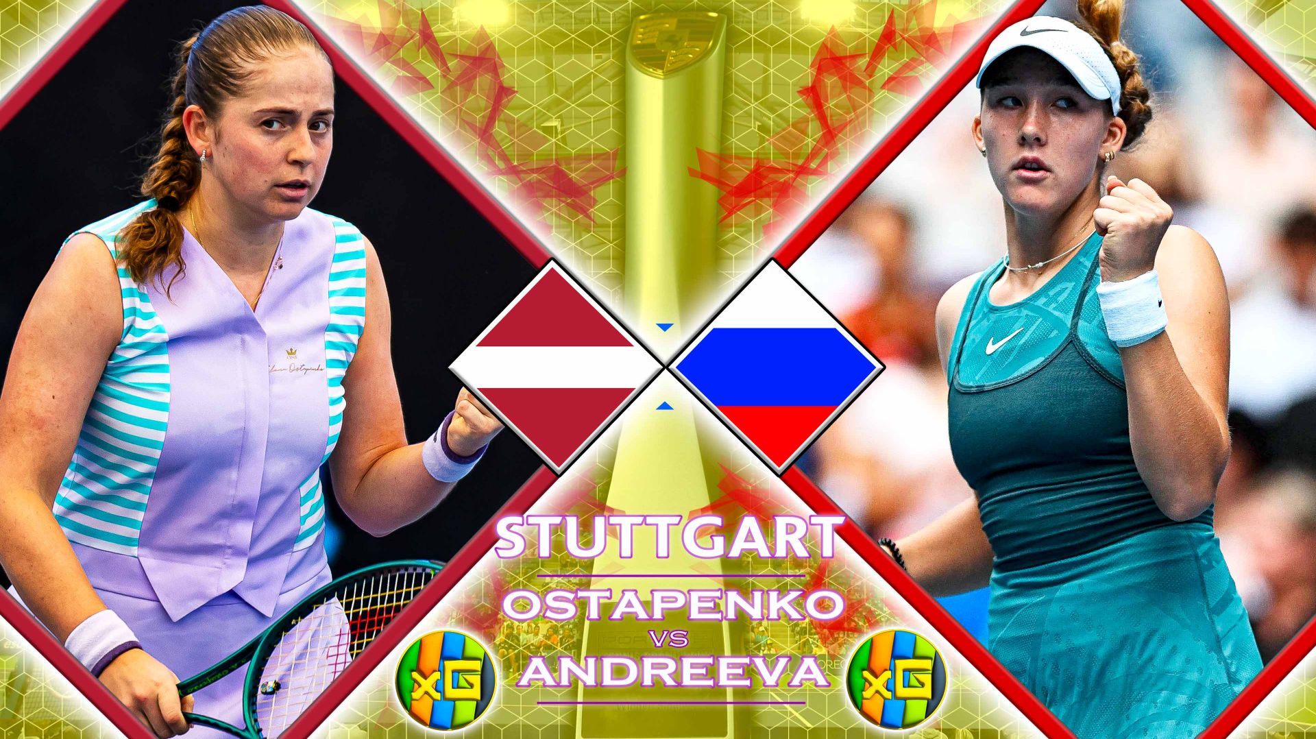 Остапенко - Андреева | WTA ШТУТГАРТ | 15.04.2026 | Прямая трансляция | xG