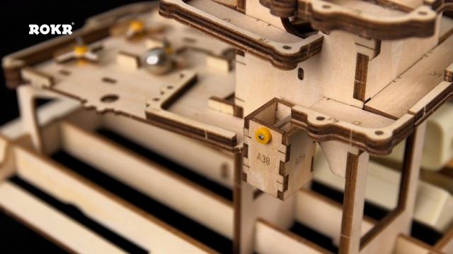 Сборная механическая деревянная модель Марбл-трасса Альпинист LGC01 от ROKR