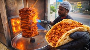 Самая острая в мире Панир–шаурма - Уличное блюдо на костре в Индии