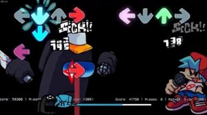 FNF Hipno’s lullaby Monochrome but the Black Impostor sings