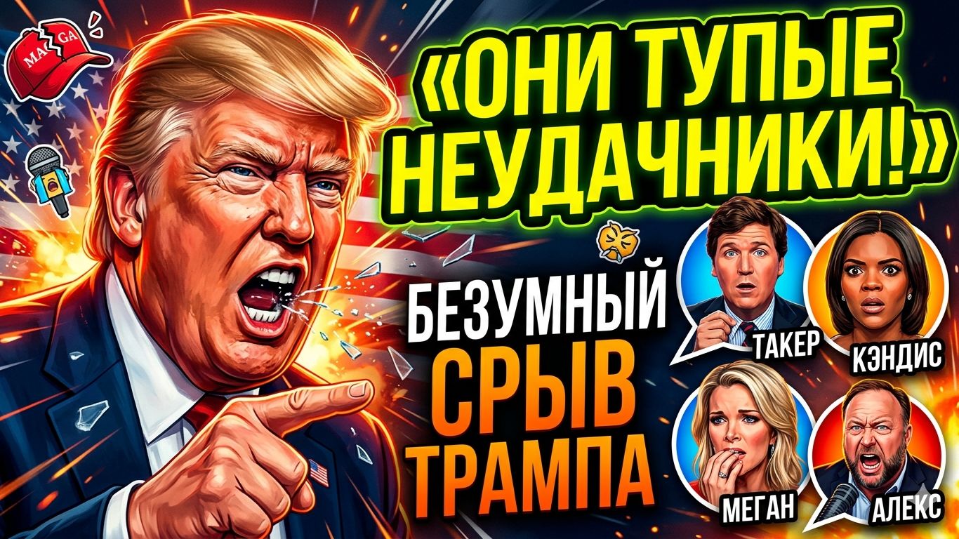 «Они тупые неудачники!»: Безумный срыв Трампа на Такера, Кэндис и Алекса Джонса | Джимми Дор