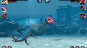 Сражения и победа, почти прошла сложную битву, « Я играю в Jurassic world the Game »