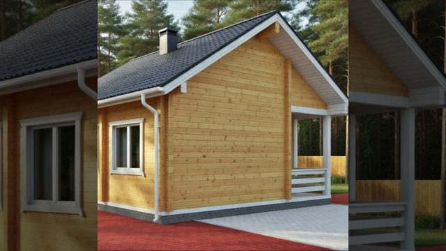 Уютный дом 6×8 м с террасой и мансардой удобно, стильно и бюджетно!