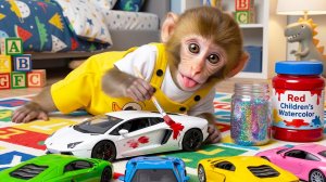 Мультики для детей. Обезьянка и его новые игрушки/видео про обезьянку