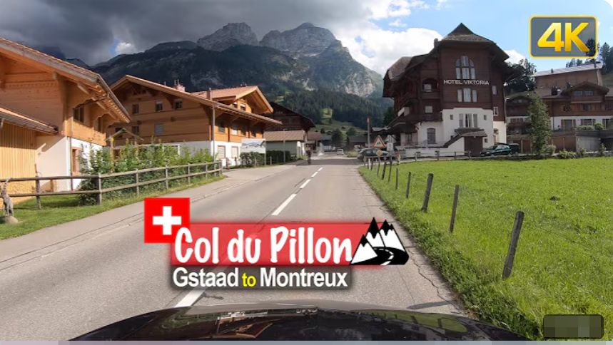 🚗 SmartTV 4К ➤ 🌄 Из Гштаада в Монтре через горный перевал Коль-дю-Пиллон - поездка по Швейцарии!🌄