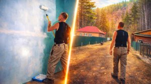 Крашу стену . Изучаю окрестности