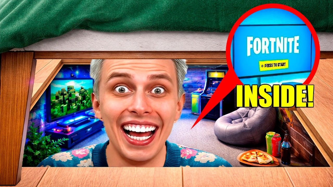 Я ПОСТРОИЛ СЕКРЕТНЫЕ КОМНАТЫ НА УЛИЦЕ, В КОМНАТЕ И В ЛЕСУ!!!