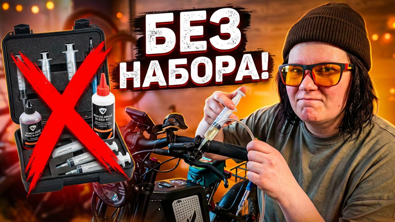 Тормоза на электровелосипеде: как заменить жидкость и прокачать воздух, если нет спецнабора?