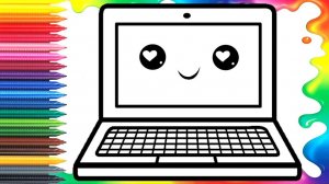 Мультик для детей-Рисование Компьютер для детей/Как нарисовать КОМПЬЮТЕР