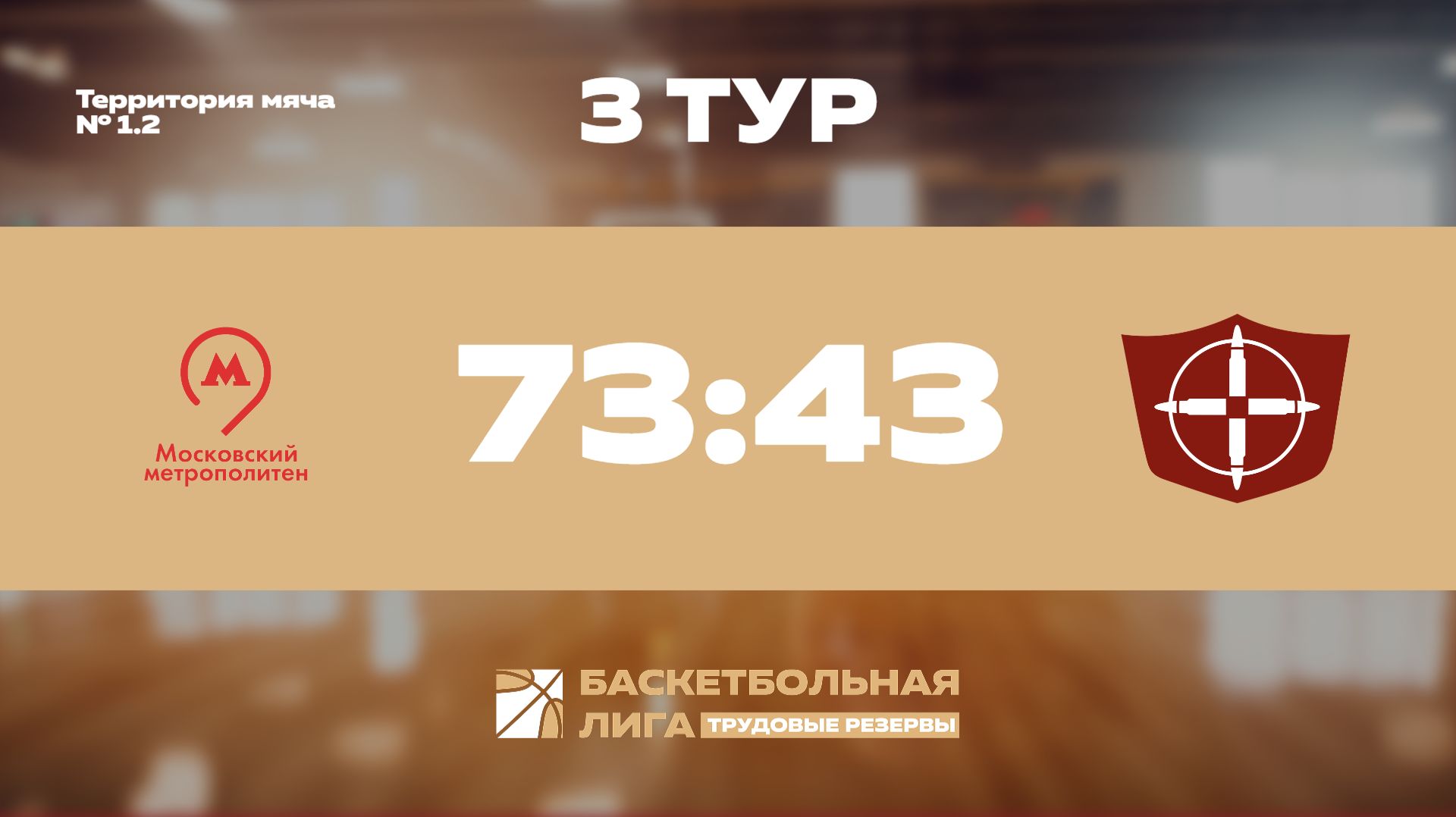 Обзор | 3 тур | Московский метрополитен - НПО Прибор Голембиовского