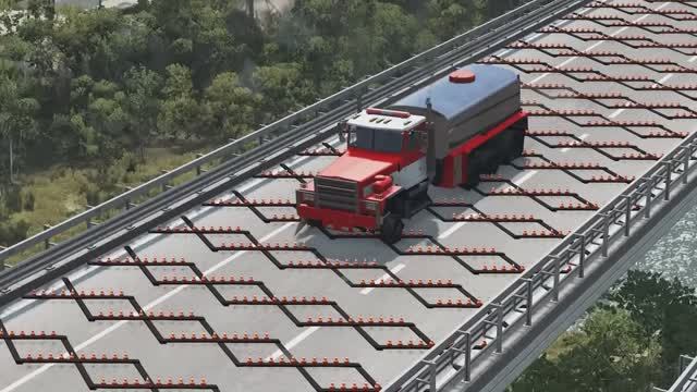 Автомобили против 100 полосатых шипов 🎮 🎮 симулятор гонки игры про машинки vfibyrb