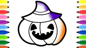 Мультик для детей-Как нарисовать ТЫКВУ в ШЛЯПЕ