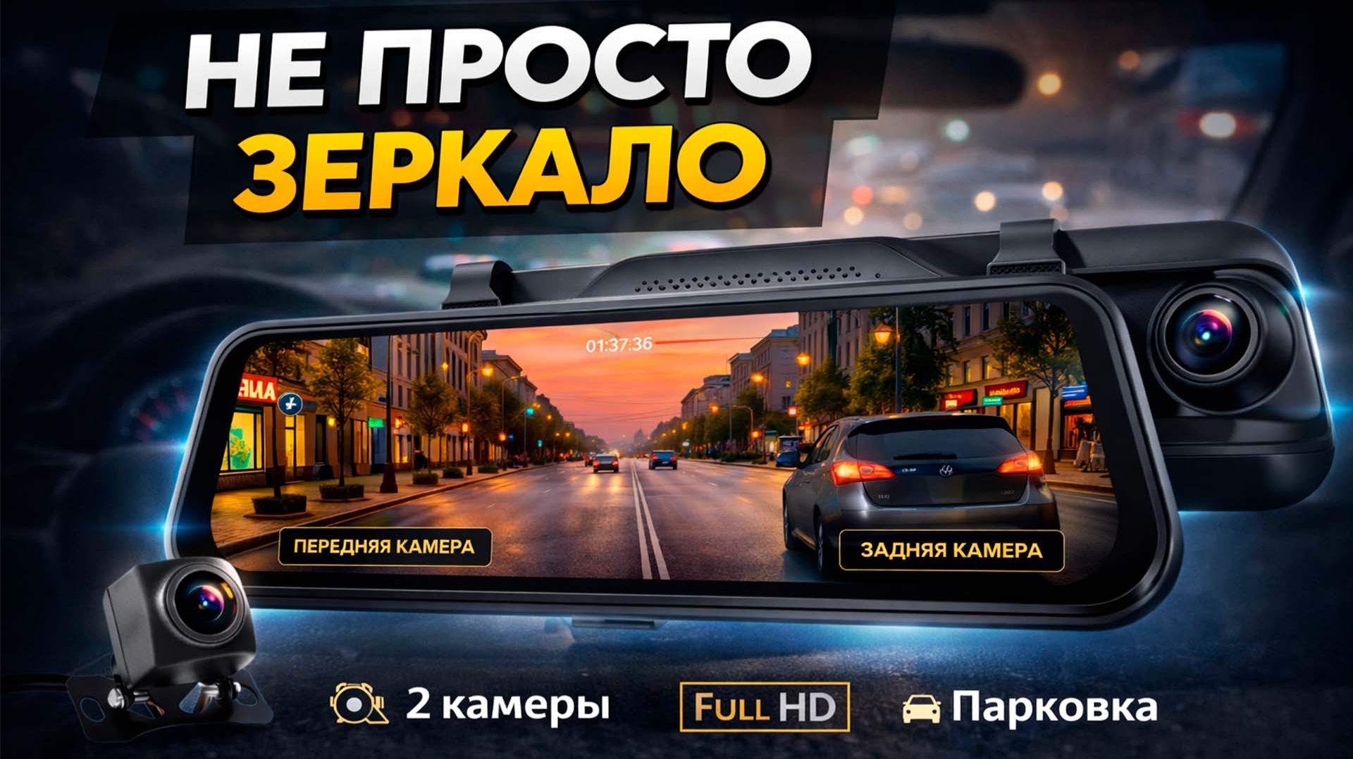 НОВИНКА 2026! ВИДИТ СПЕРЕДИ И СЗАДИ? Тест видеорегистратора зеркало TrendVision City Mirror