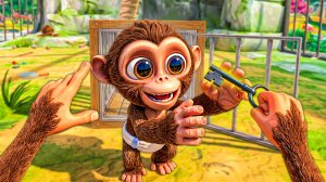 МАЛЕНЬКАЯ ОБЕЗЬЯНКА НА СВОБОДЕ! МЫ ОТКРЫЛИ КЛЕТКУ И ПОЖАЛЕЛИ.. 🐵 в I Am Monkey VR