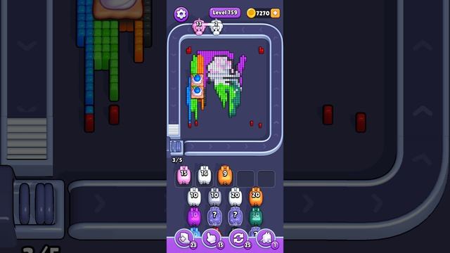 Прохождение 759 уровня Pixel Flow