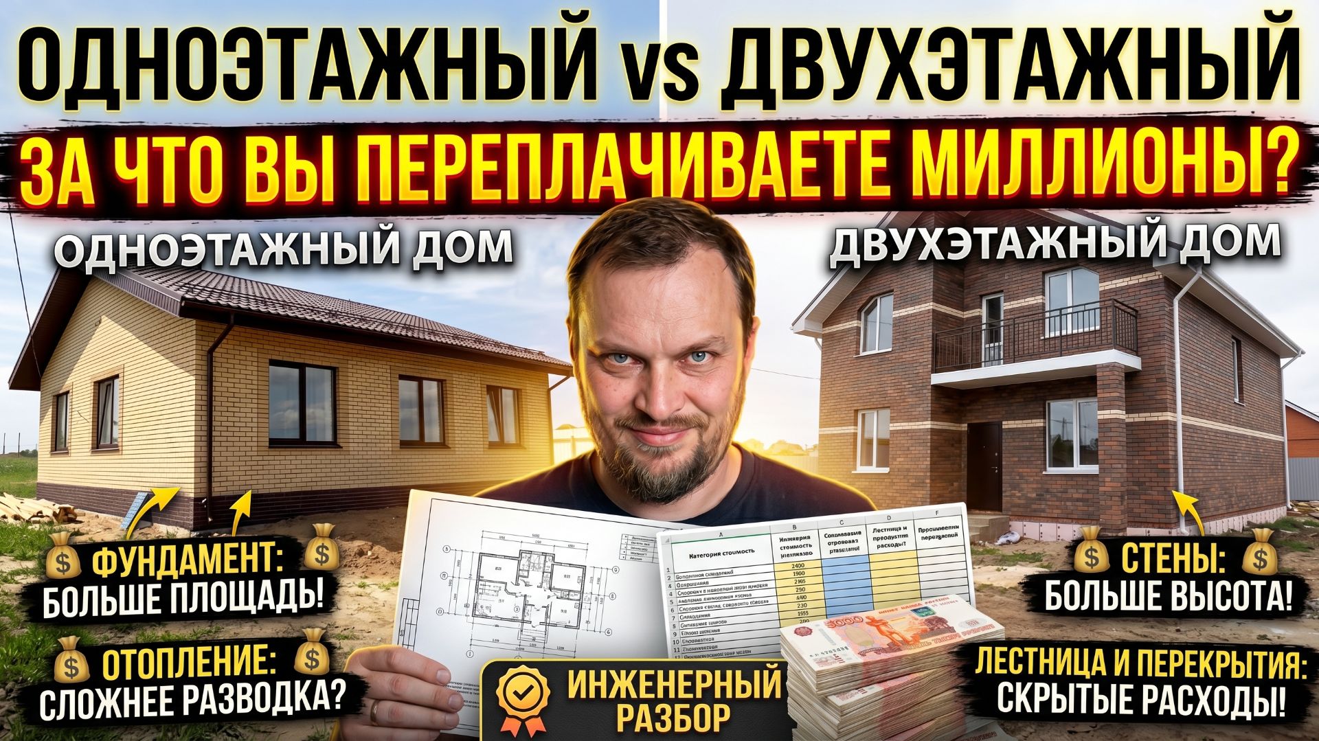 🚨 Одноэтажный или двухэтажный дом? За что вы переплачиваете миллионы. Инженерный разбор смотреть онлайн