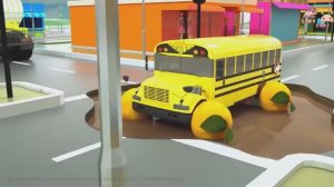 Учим цвета для детей с помощью колес от цистерны с водой Учим цвета с помощью сборки фруктовой шины