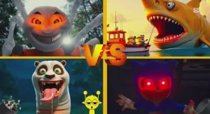 ПАРОВОЗИК ТОМАС МОНСТР ПРОТИВ ПАНДЫ И МИНЬОНА АКУЛЫ ГЕРОИ МУЛЬТИКОВ 🚂🐼🦈