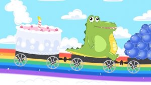 🍿ЧУКА Паровозик и Разноцветные шарики - Котенок Котэ - Развивающие песенки для малышей Учим цвета