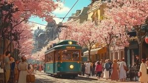 1950s Garden Café Among Blooming Flowers | Rosellea's Vintage Songs