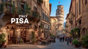 Пиза, Италия, 4K HDR — от Пизанской башни до скрытых переулков (прогулка по всему городу)