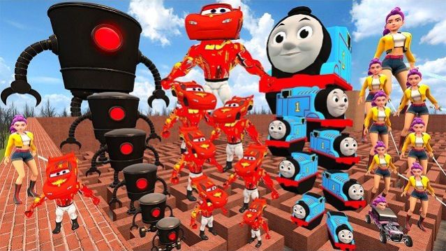 ВСЕ РАЗМЕРЫ: ОТ МАЛЕНЬКОГО ДО ГИГАНТСКОГО МОЛНИЯ МАККУИН, ПОЕЗД ТОМАС, РУМИ K-POP В ЛАБИРИНТЕ ЭП.10