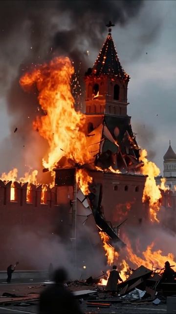 Падение символа: Крепость в огне и разрушении #катастрофа #потеря #беда