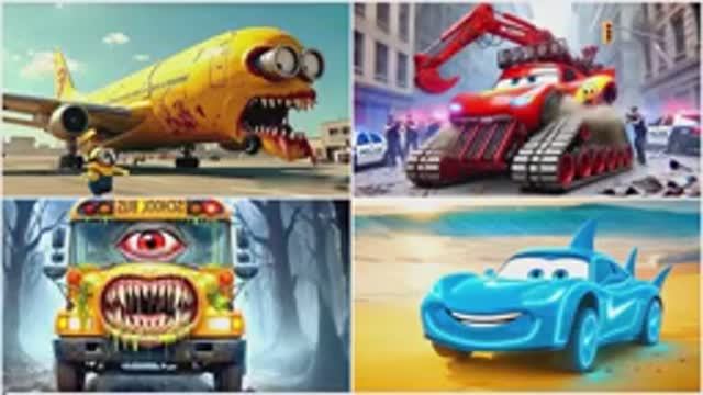 МАШИНКИ ТАЧКИ МОЛНИЯ МАКВИН ЭКСКАВАТОР И МОНСТР АВТОБУС ГЕРОИ МУЛЬТИКОВ 🏎️🏗️🚌