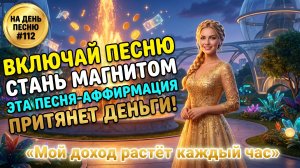 НА ДЕНЬ ПЕСНЮ #112 | Денежная ПЕСНЯ-АФФИРМАЦИЯ на Рост Дохода | "Мой доход растёт каждый час"