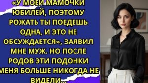 «У моей мамочки юбилей, поэтому рожать ты поедешь одна, и это не обсуждается», — заявил мне муж!