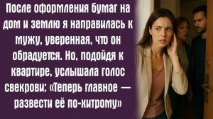 Жизненные истории от Андрея.  После оформления бумаг на дом и землю я направилась к мужу, уверенная