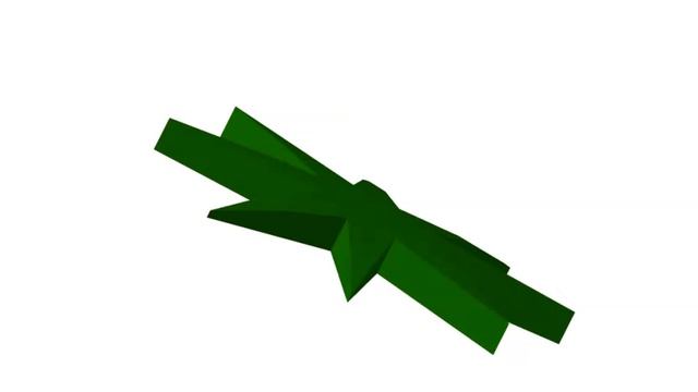 3D-фигура Тёмно-зелёная плоско-выпуклая осьмиконечная звезда