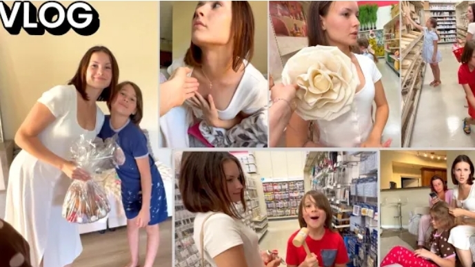 США Влог Наконец то все в сборе Маша приехала . Празднуем пасху Подарки