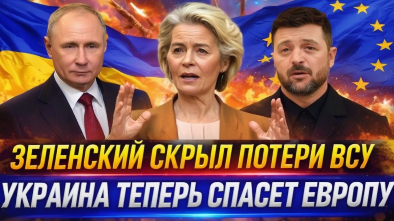 Зеленский скрыл потери ВСУ  Украине придётся спасти Европу! Российский танкер захвачен!